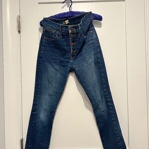 Madewell 9” rise skinny jeans in Hayes wash